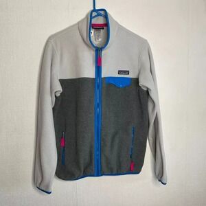 Patagonia Synchilla Dark Gray Pockets Full Zip Fleece Jacket Women M El Salvador